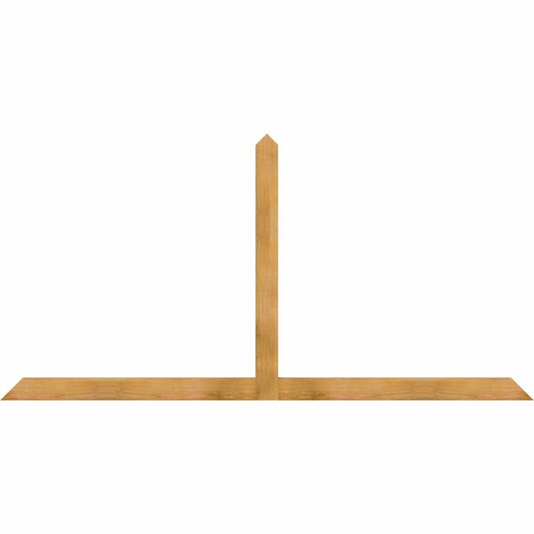 Ekena Millwork Portland Rough Sawn Timber Gable Bracket, Western Red Cedar, 96"W x 48"H x 2"D x 4"F, 12/12 Pitch GBW096X48X0204POR00RWR - main